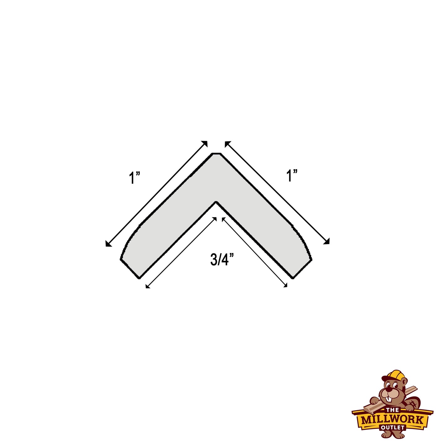 1x1 Outside Corner Trim Moulding 2045