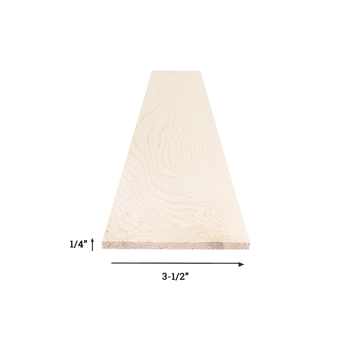 1/4" x 3-1/2" x 2' Maple Board