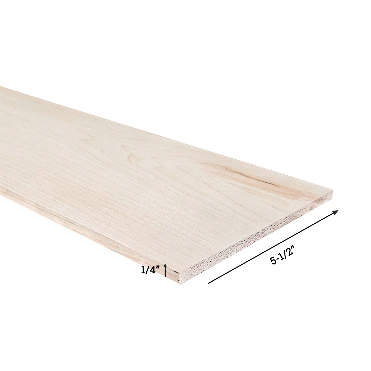 1/4" x 5-1/2" x 2' Maple Boards