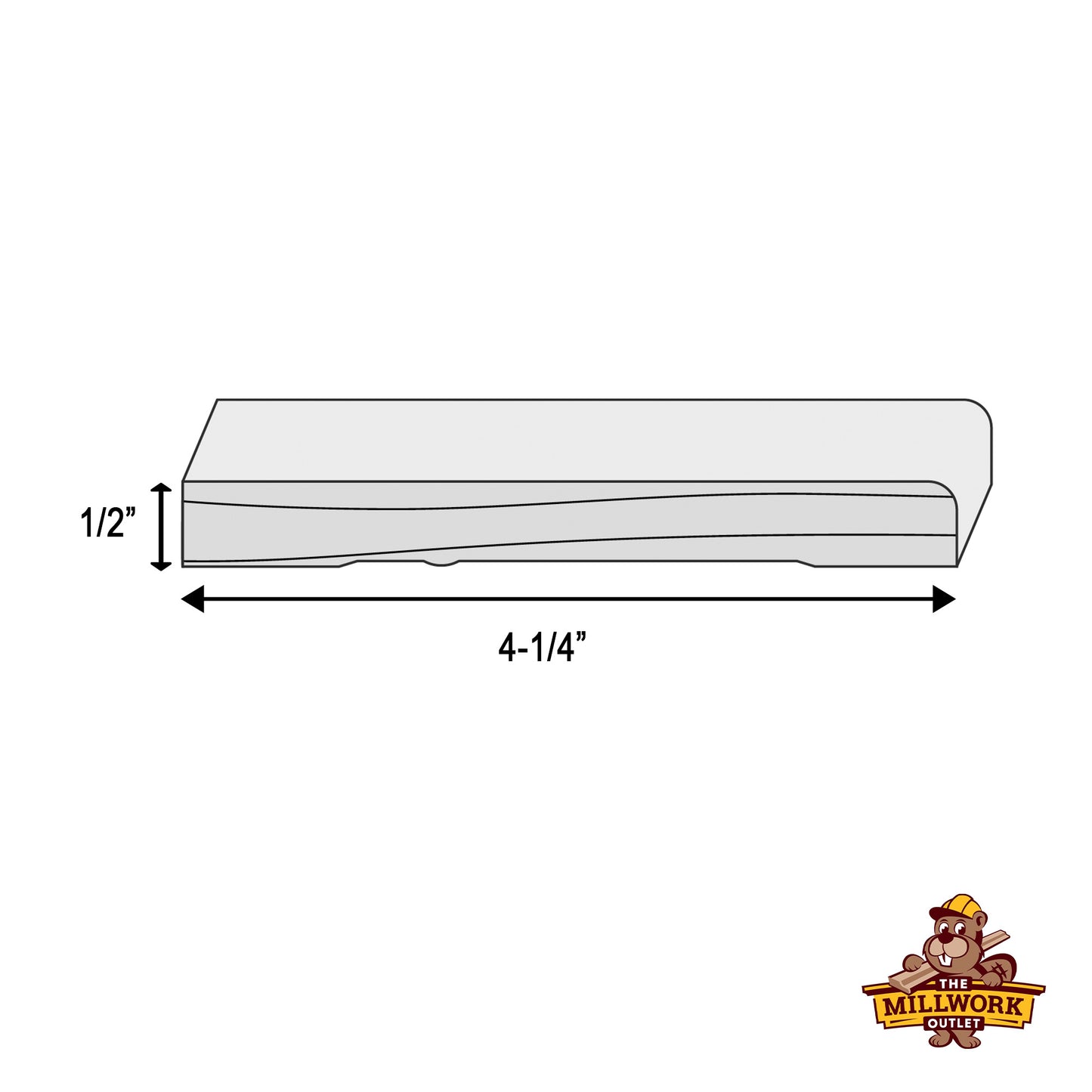 Primed Craftsman 4-1/4" Baseboard Moulding