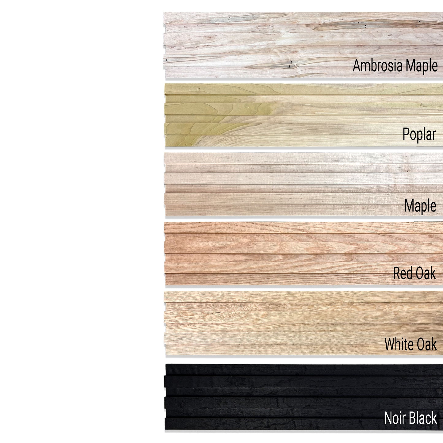 Wood Slat Wall Samples