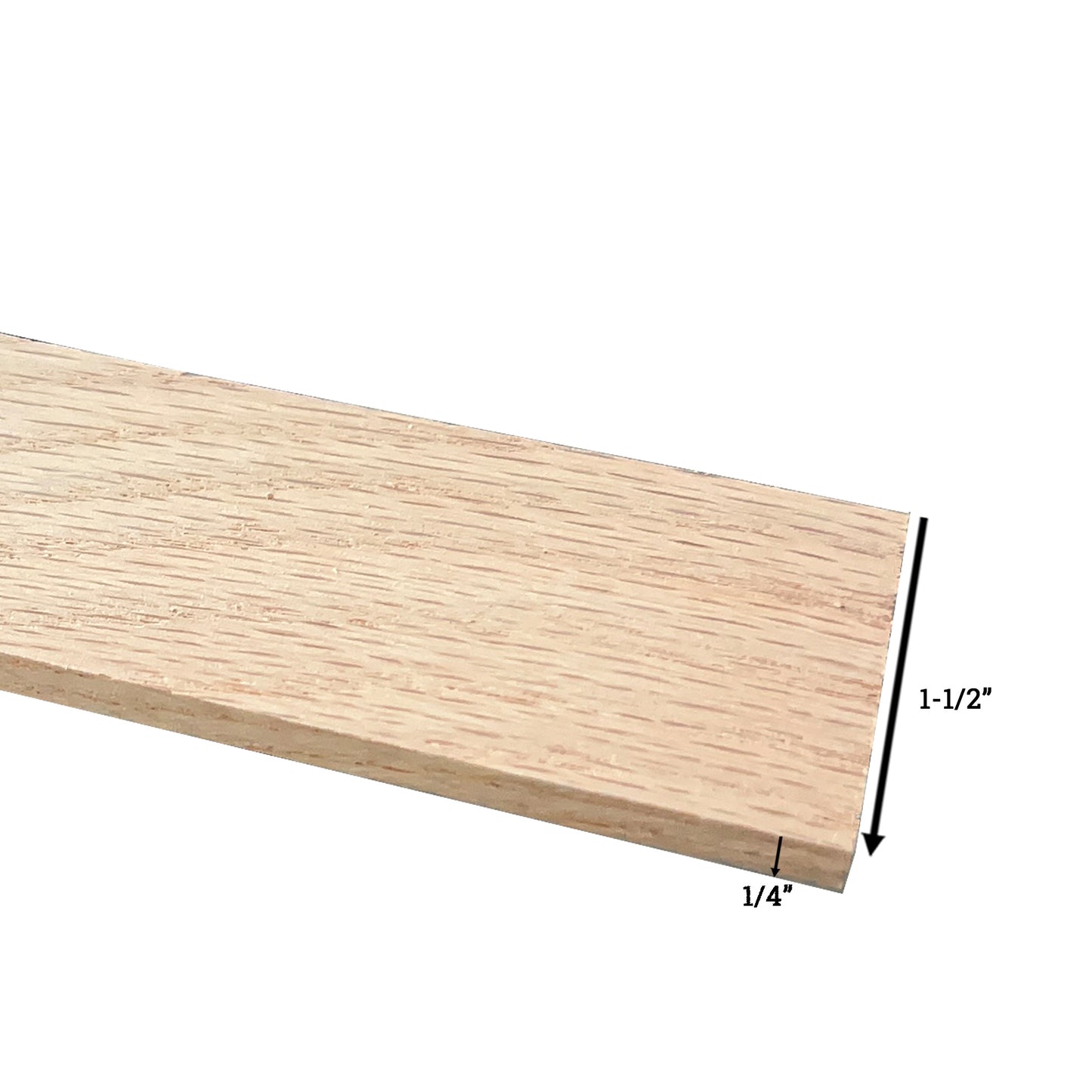 1/4" x 1-1/2" x 47" Red Oak Board