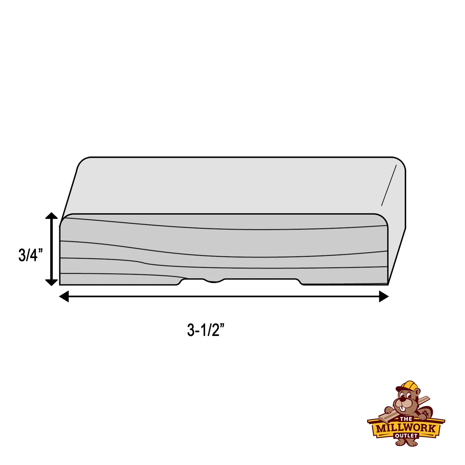 3-1/2" door and window casing