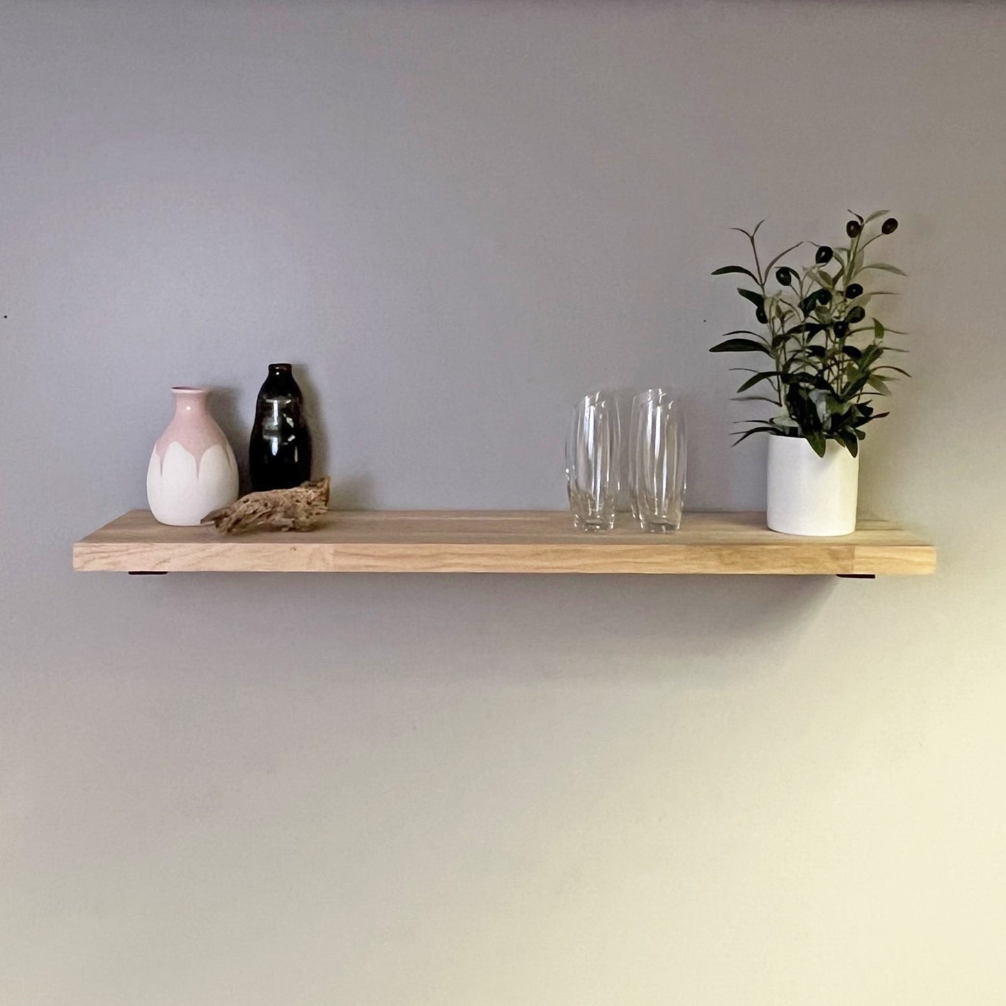 Wooden Book Shelf in Red Oak Butcher Block