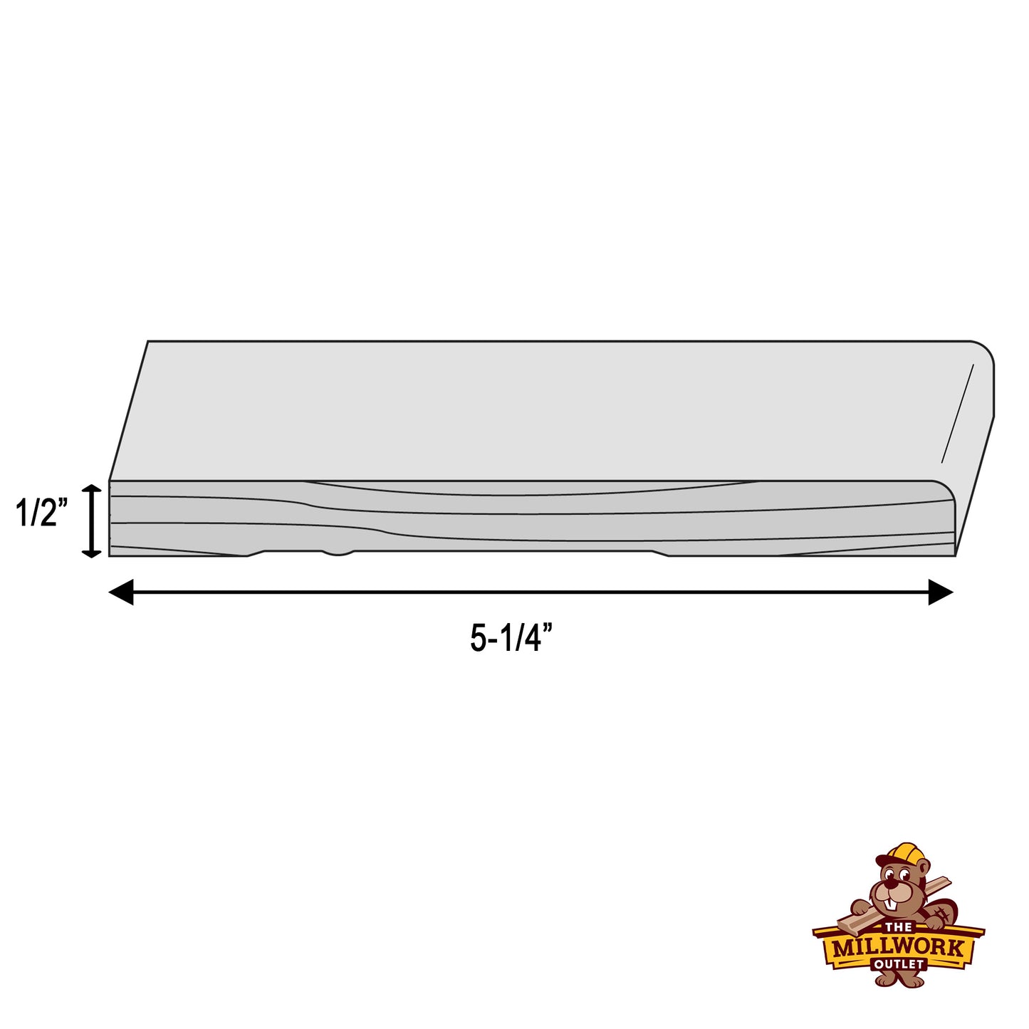 Primed Craftsman 5-1/4" Baseboard Moulding