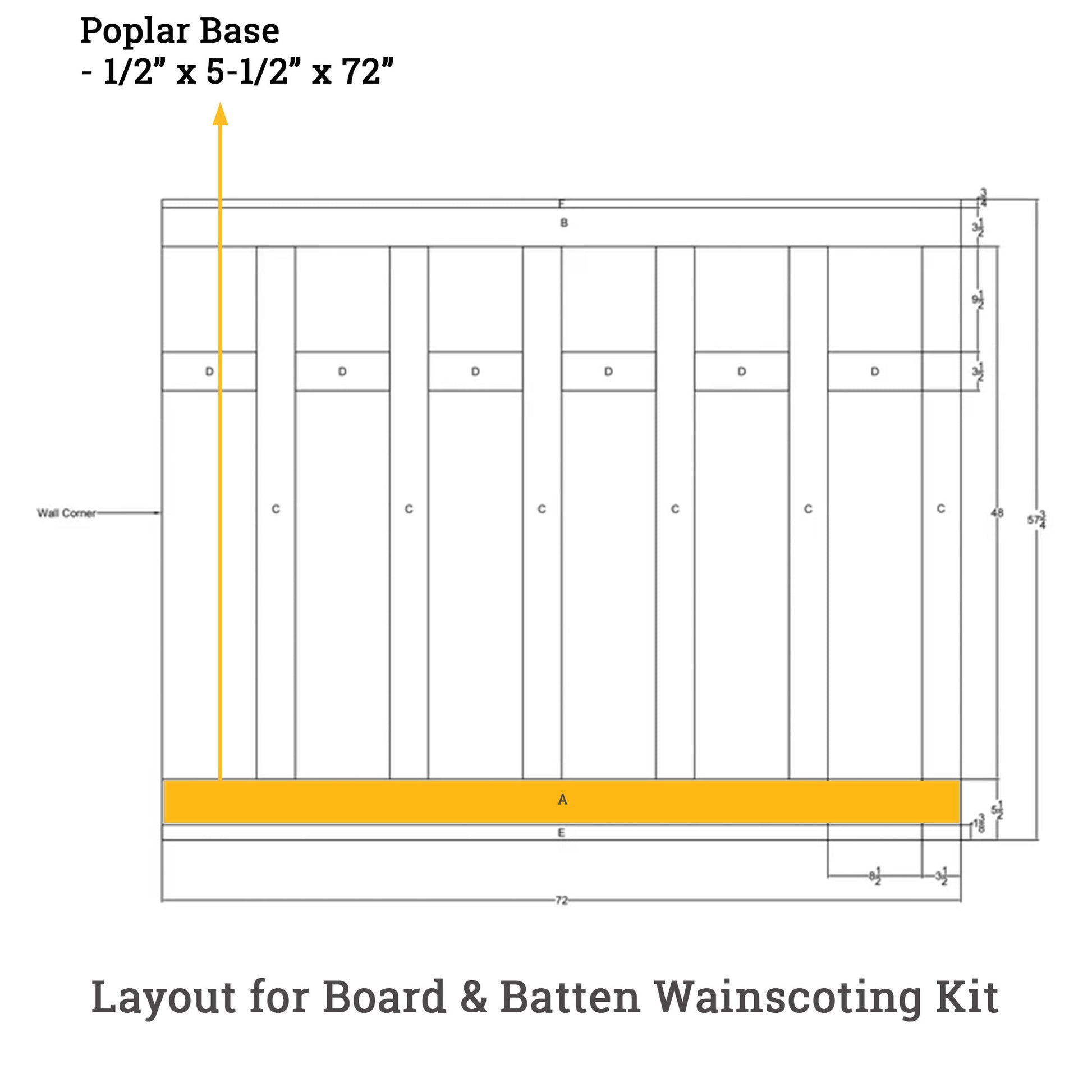 Board and batten half wall