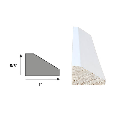 Modern Base Shoe Moulding | Primed Fingerjoint Poplar Wood