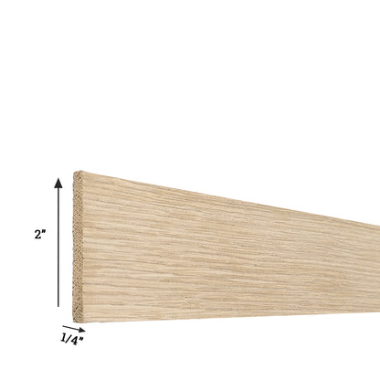 Lattice Moulding - 1/4" x 2" Flat Trim & Accent Wood Strip