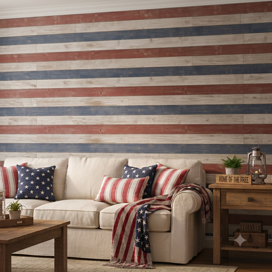 Patriotic Edition: Rustic Wood Shiplap (Box of 10)