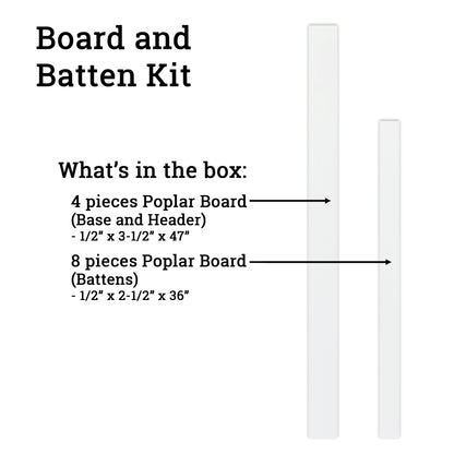 Primed Shaker Board and Batten Wainscoting Kit