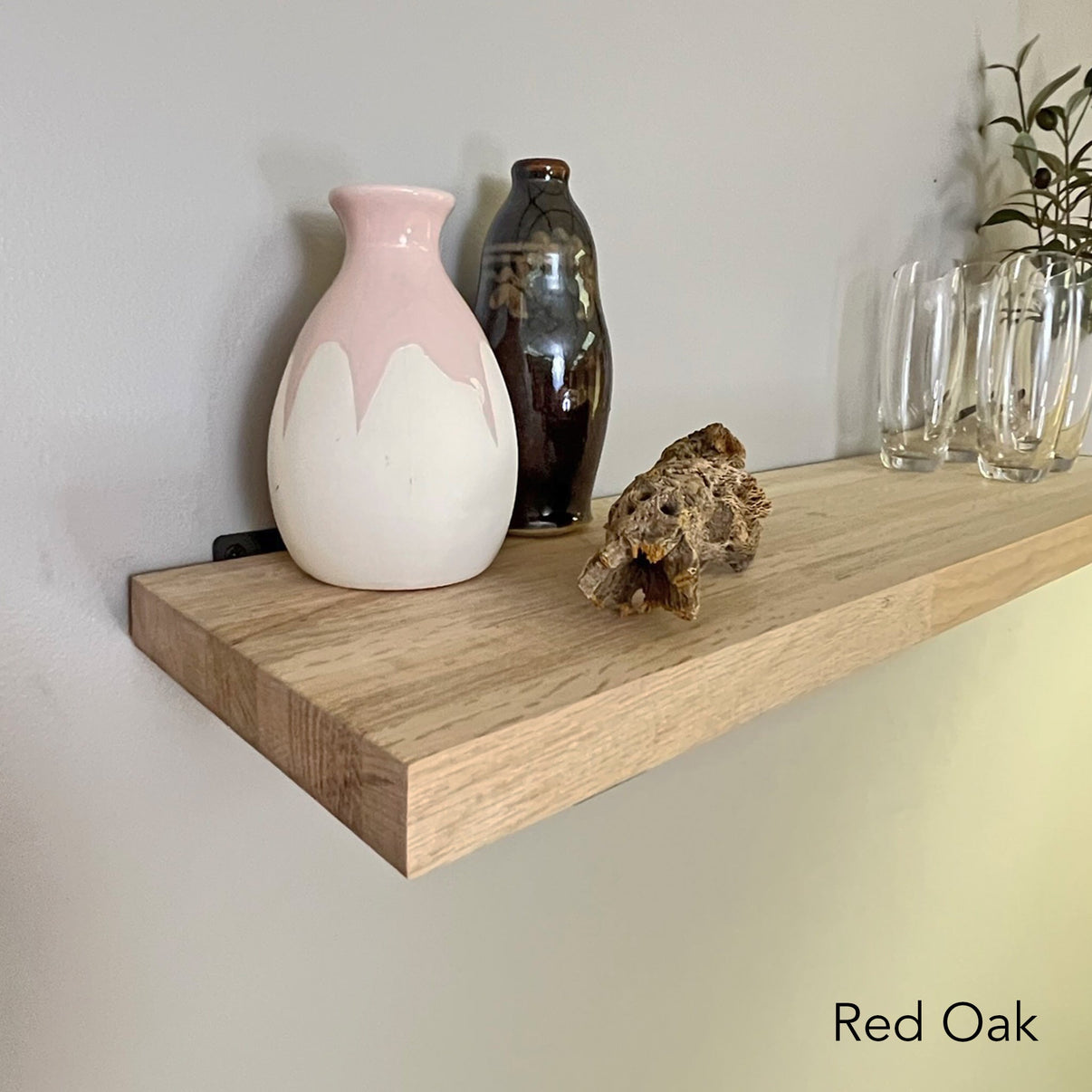 Butcher Block Wall Shelf Red Oak The Millwork Outlet