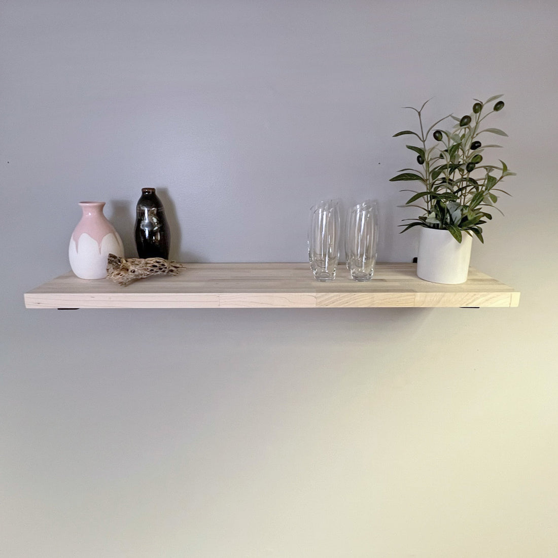 Butcher Block Wall Shelf Maple The Millwork Outlet